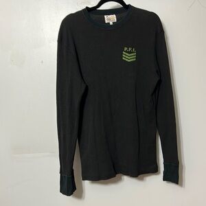 Paul Frank Black Thermal Long Sleeve Shirt Size L